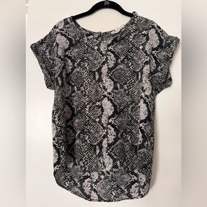 Snakeskin Printed Top